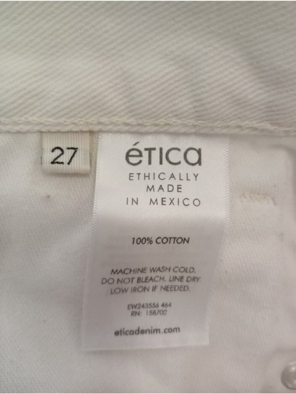 Ética Straight-Leg Button Fly Denim Jeans Size 27 Women - Picture 6 of 12